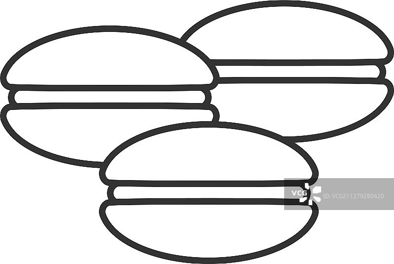 马卡龙线性图标图片素材