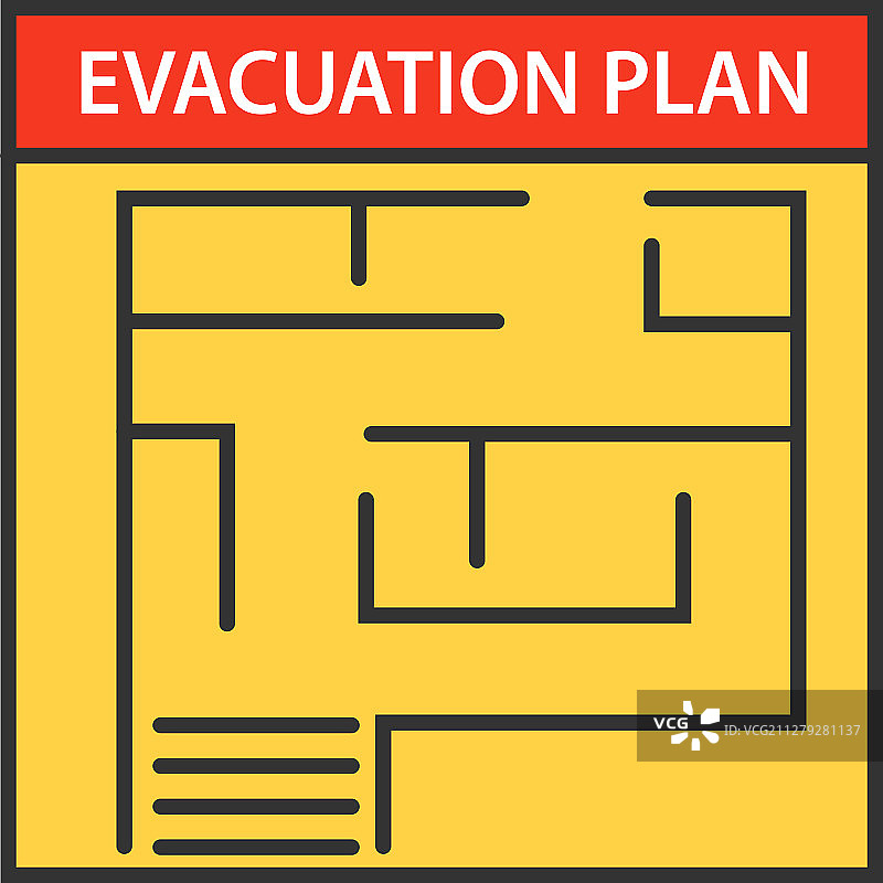 疏散计划彩色图标图片素材