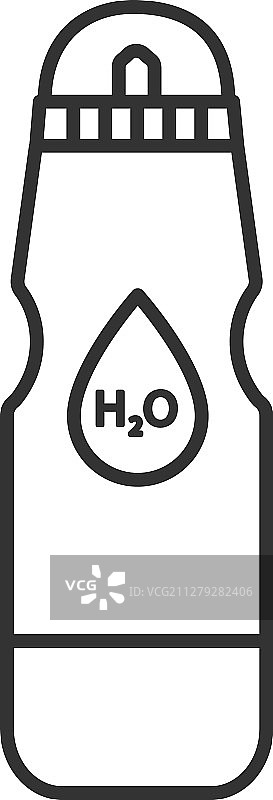 运动水壶线性图标图片素材