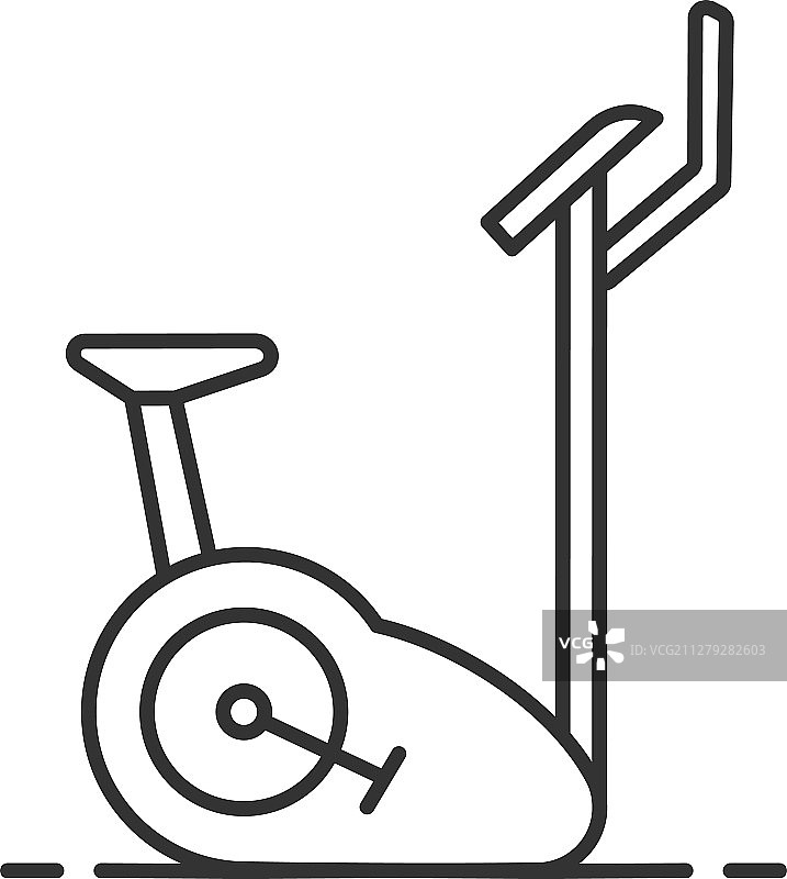 动感单车线性图标图片素材