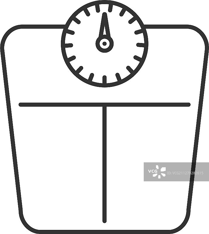 浴室体重秤线性图标图片素材