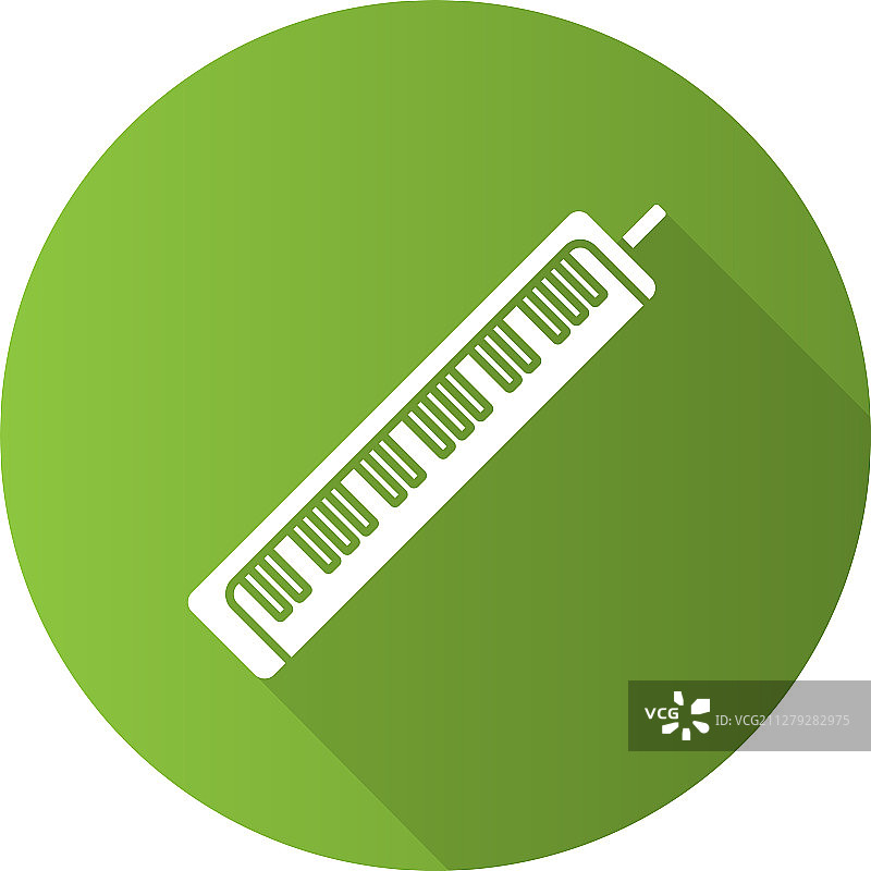 口风琴扁平风格长阴影字形图标图片素材