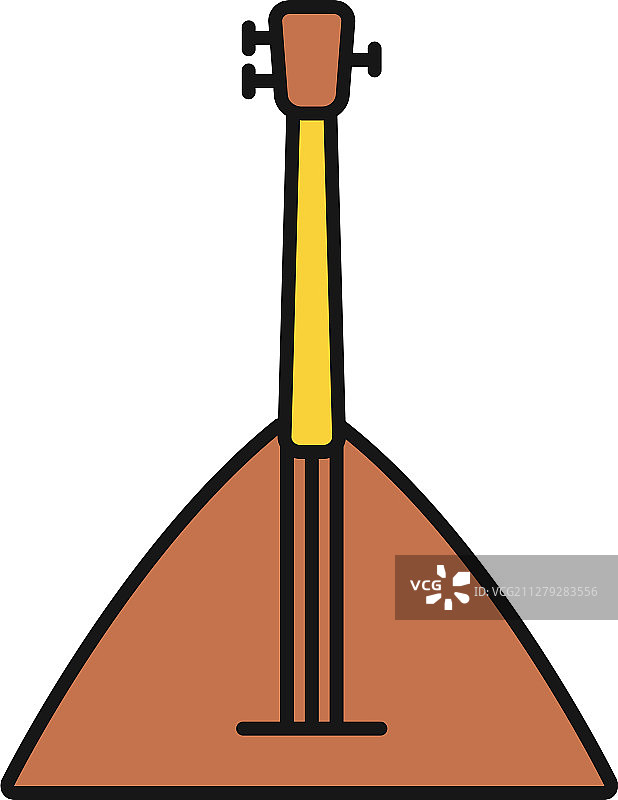 巴拉莱卡琴彩色图标图片素材