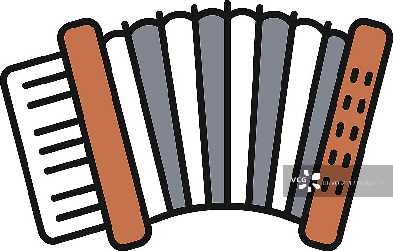 手风琴彩色图标图片素材