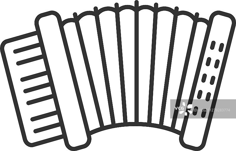 手风琴线性图标图片素材