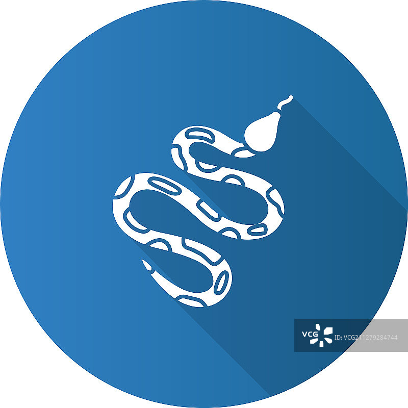 扁平风格蟒蛇图标图片素材