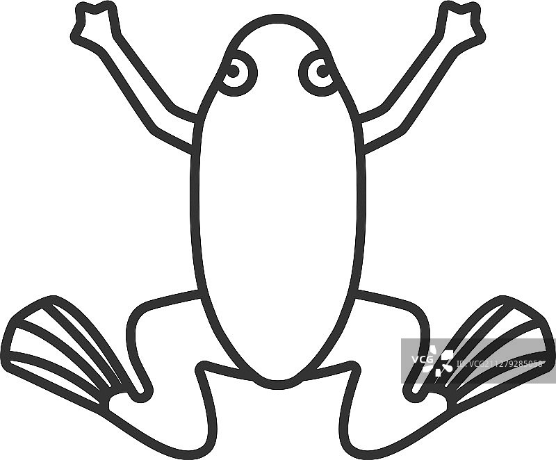 青蛙线性图标图片素材