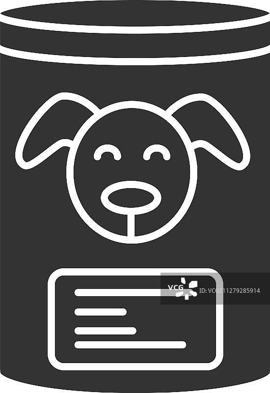 罐装狗粮glyph图标图片素材