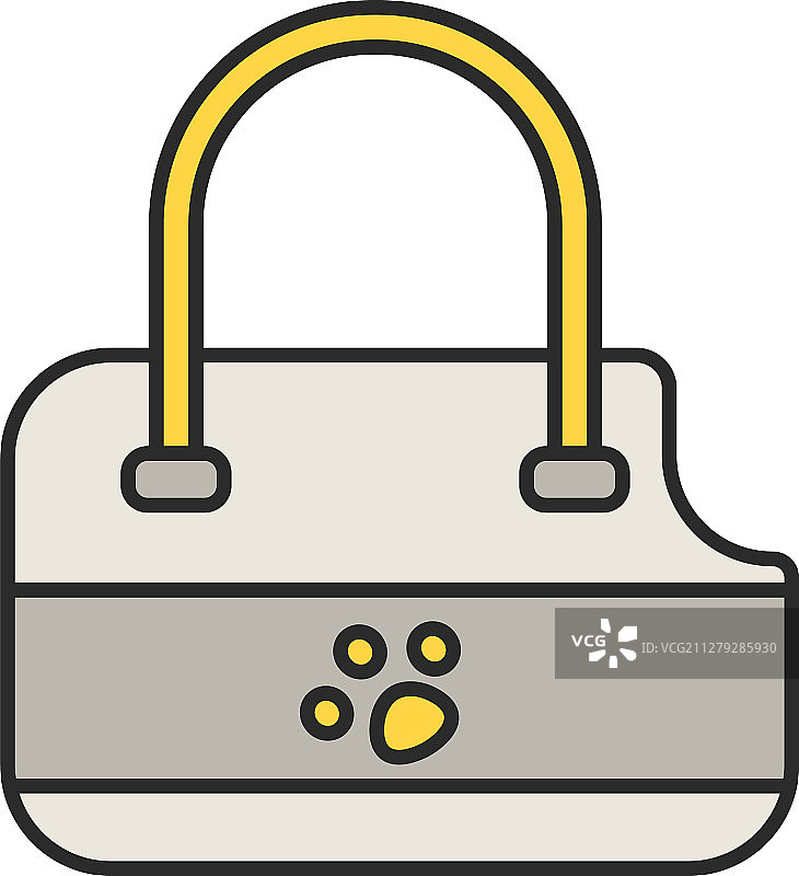 宠物包载体彩色图标图片素材