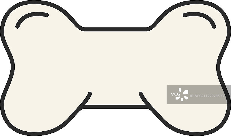 狗骨头玩具彩色图标图片素材