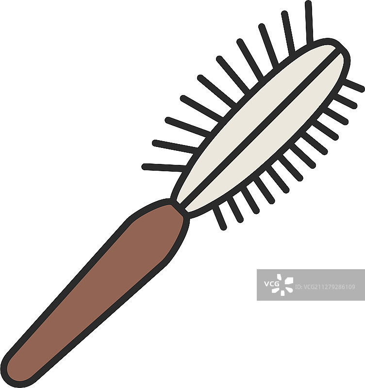 宠物毛刷彩色图标图片素材