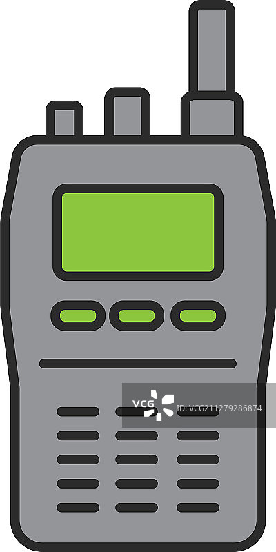 彩色对讲机图标图片素材