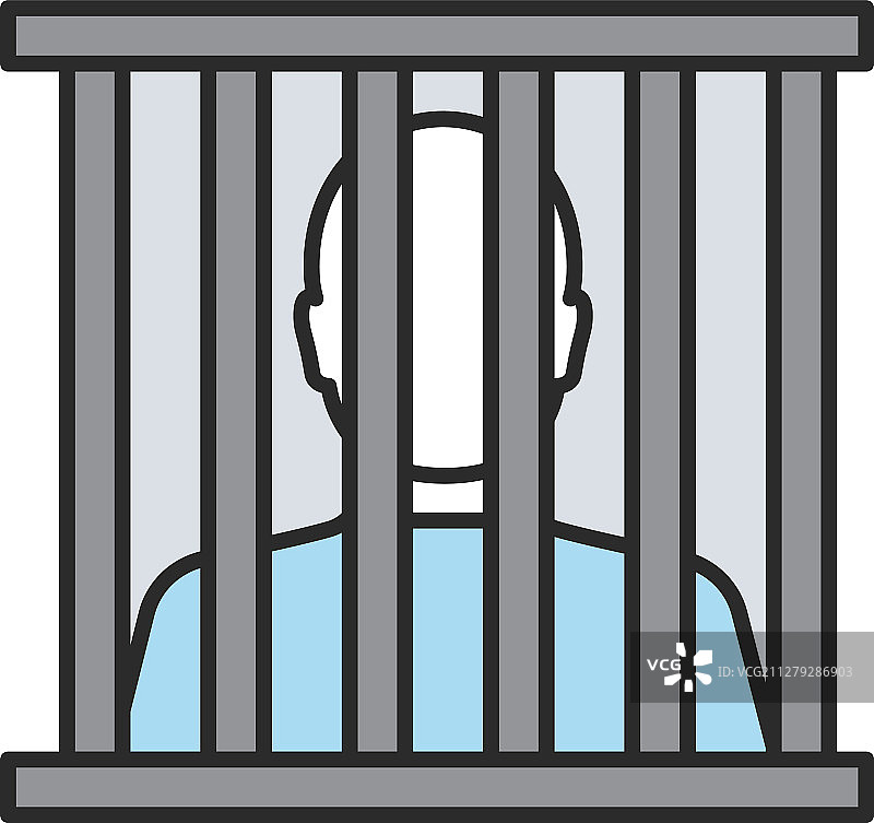 囚犯彩色图标图片素材