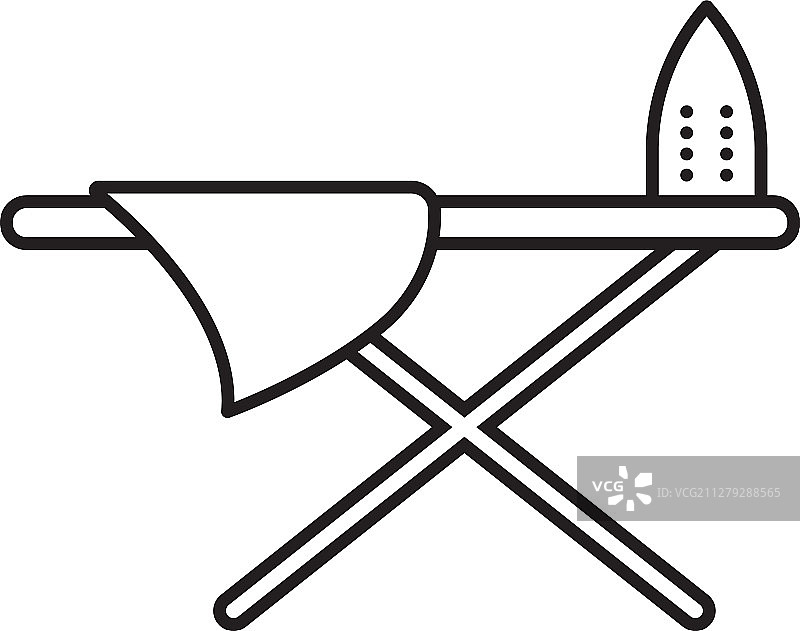 熨衣板线性图标图片素材