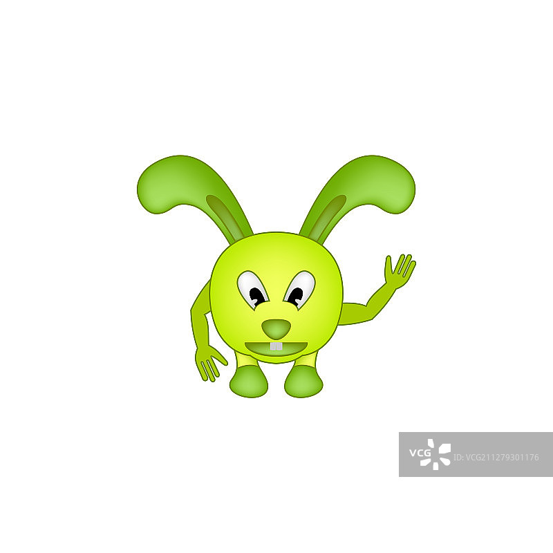 绿色兔子图片素材