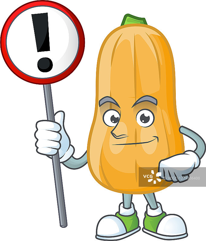卡通吉祥物冬 squash带着标志进入图片素材