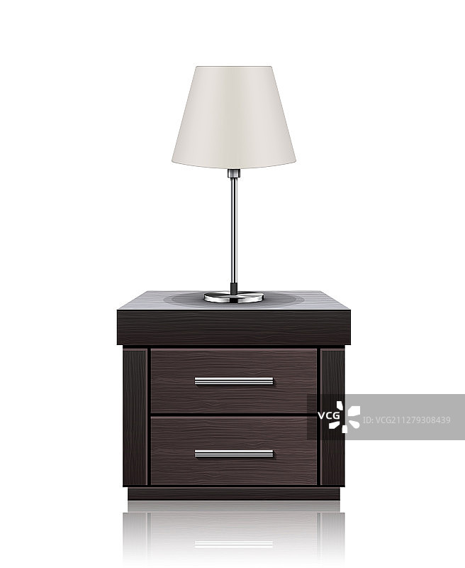 床头柜上的台灯图片素材