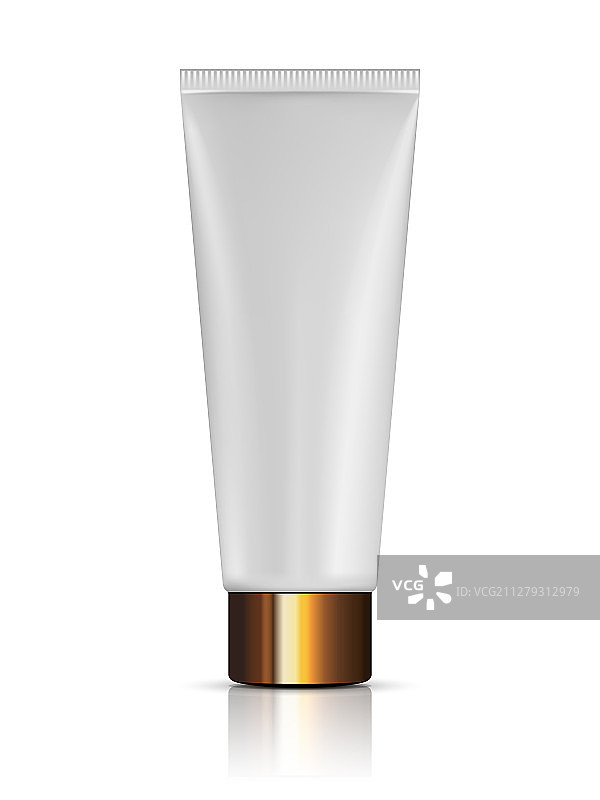 白色背景上的奶油软管图片素材