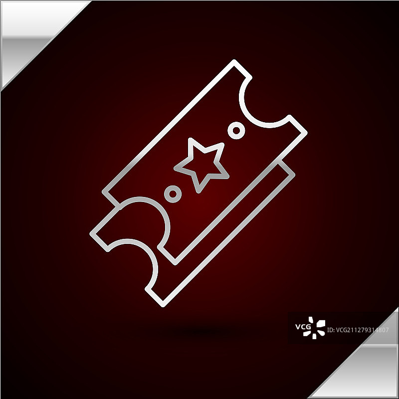 深色背景上的银色线条彩票图标图片素材