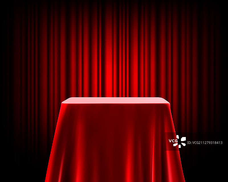 红色背景与底座图片素材