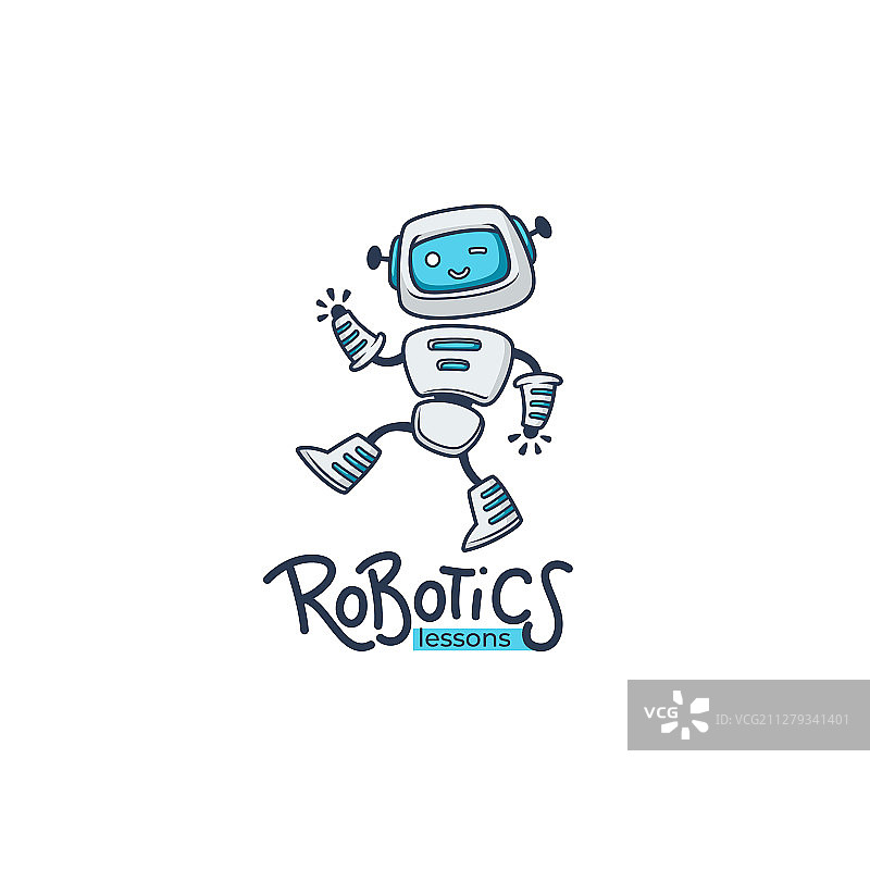 用于机器人课程的可爱小机器人图片素材