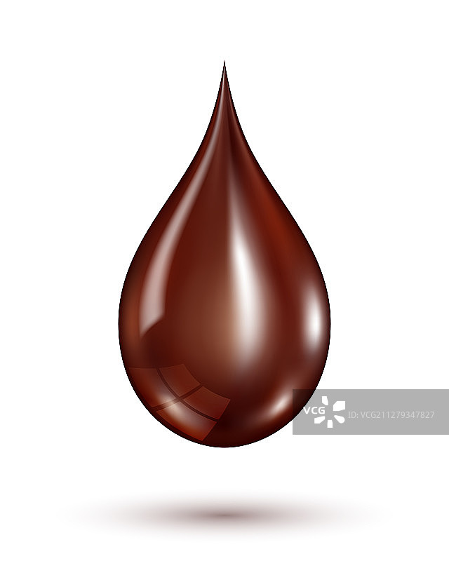 白色背景上的巧克力滴图片素材