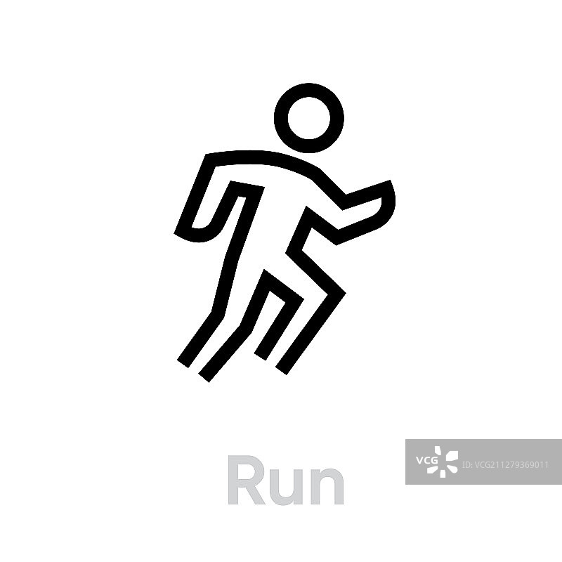 跑步运动图标图片素材