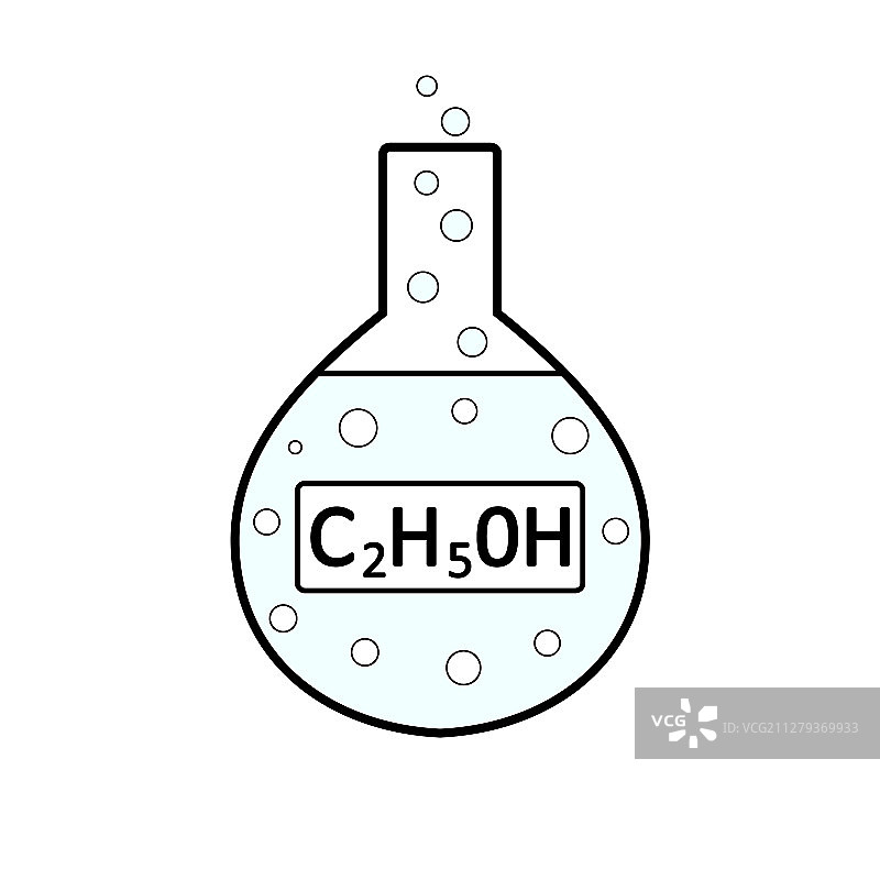 装有乙醇的实验室玻璃器皿图片素材