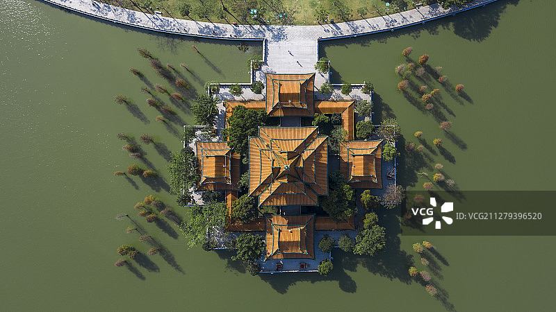 航拍佛山顺峰山山顺峰山青龙阁图片素材