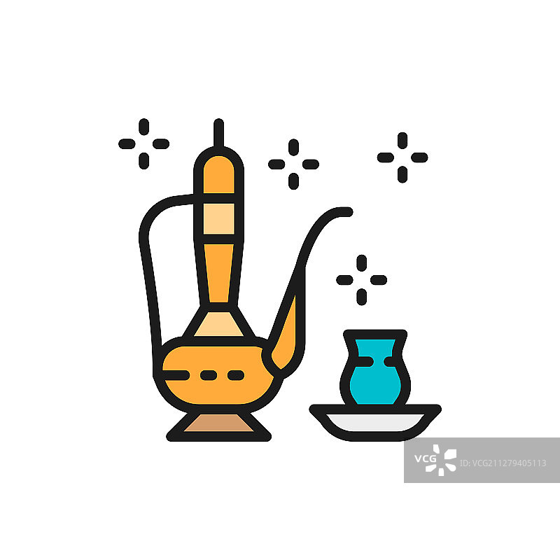 传统沙特阿拉伯茶饮图片素材