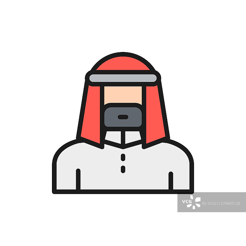 穿传统民族服装的阿拉伯男子图片素材