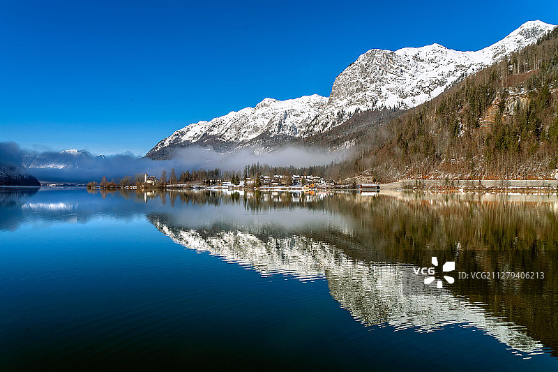 奥地利的格伦德尔湖 Grundlsee图片素材