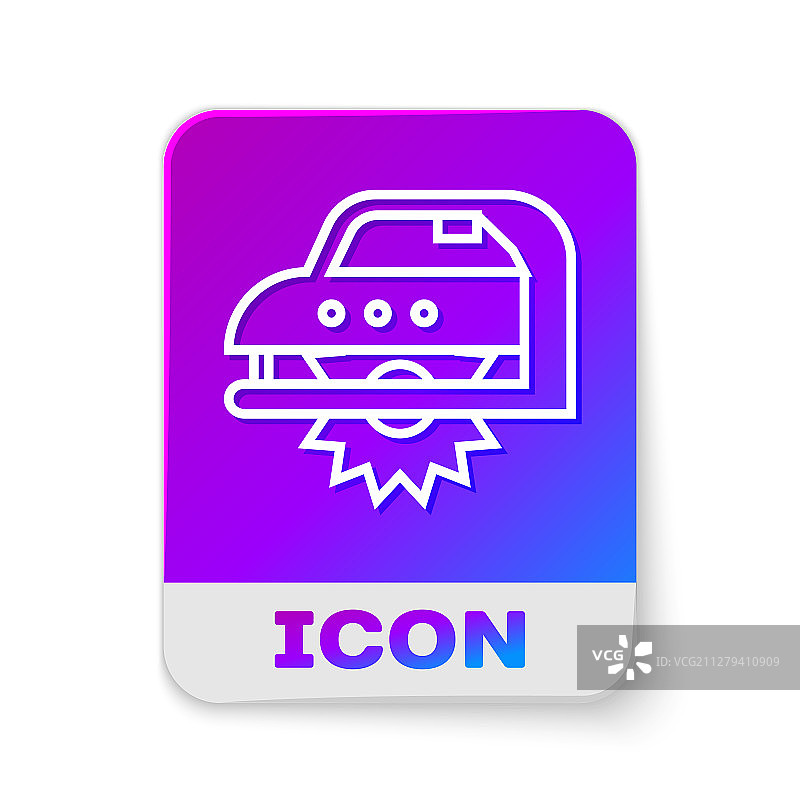 白色线条电动圆锯与钢材图片素材