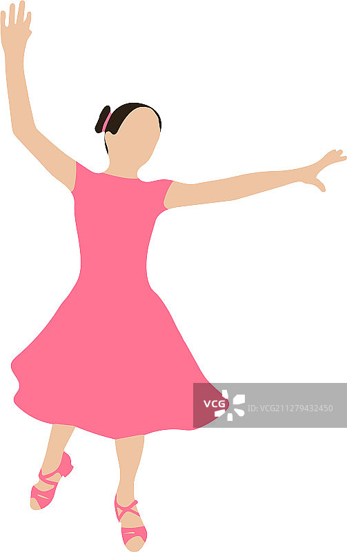 彩色华尔兹舞姿的舞蹈女人图片素材