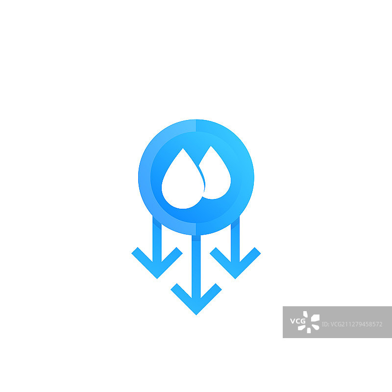 湿度下降图标图片素材