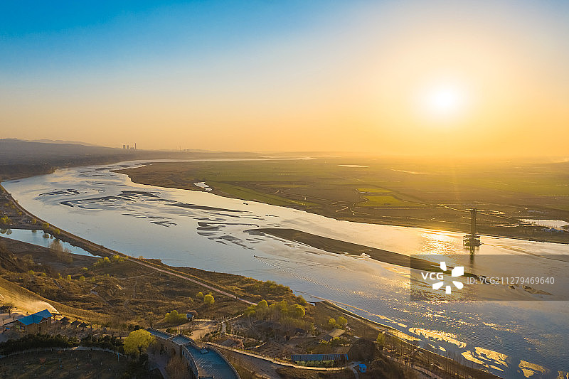 航拍郑州古柏渡飞黄旅游区图片素材