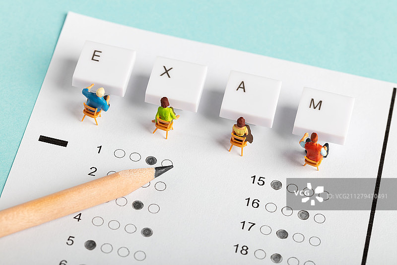 exam测验答题卡考场考试的人图片素材