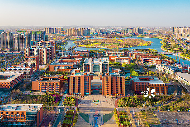 航拍郑州轻工业大学图片素材