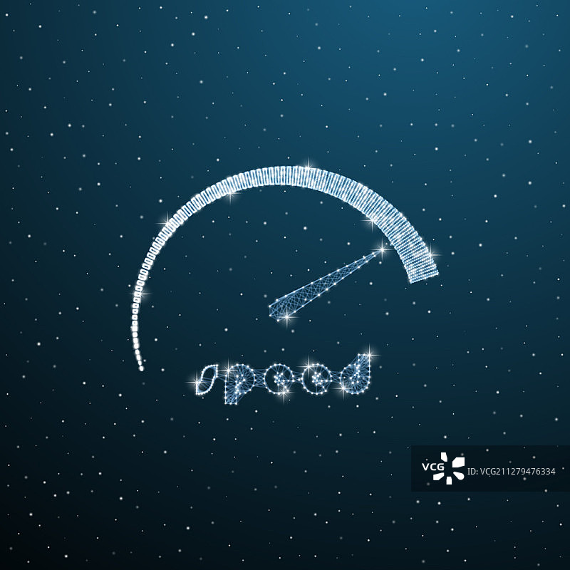 多边形速度计图标2.5D网格速度测量图片素材