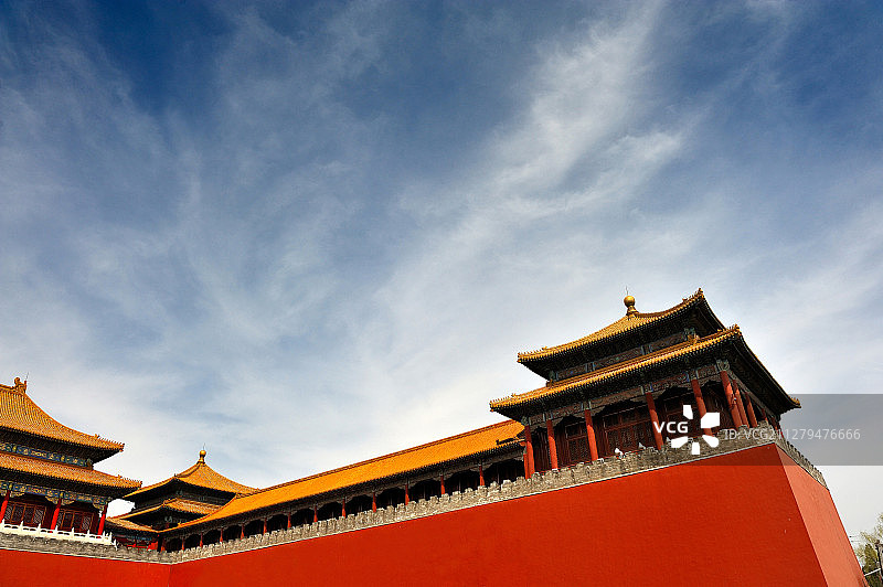 故宫午门的雁翅楼图片素材