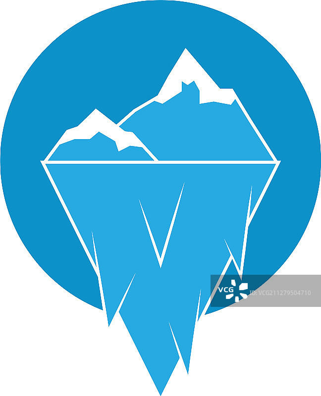 冰山图标设计模板图片素材