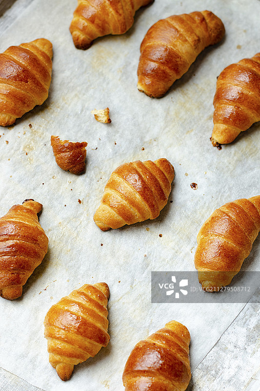 迷你黄油羊角面包图片素材