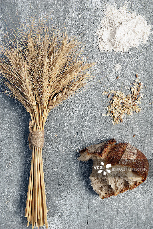 有机小麦面包制作图片素材