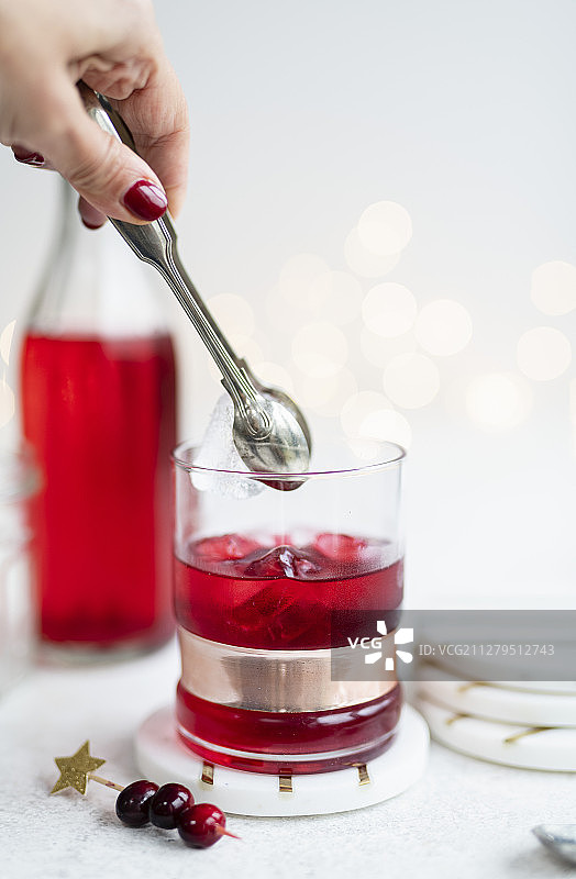 蔓越莓伏特加图片素材