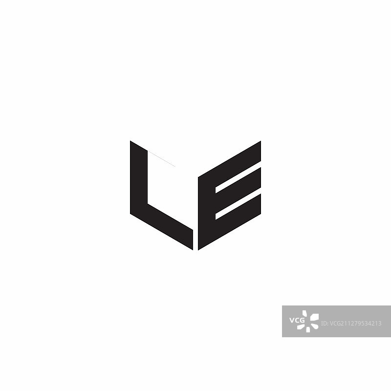 徽标字母组合最初的设计模板图片素材