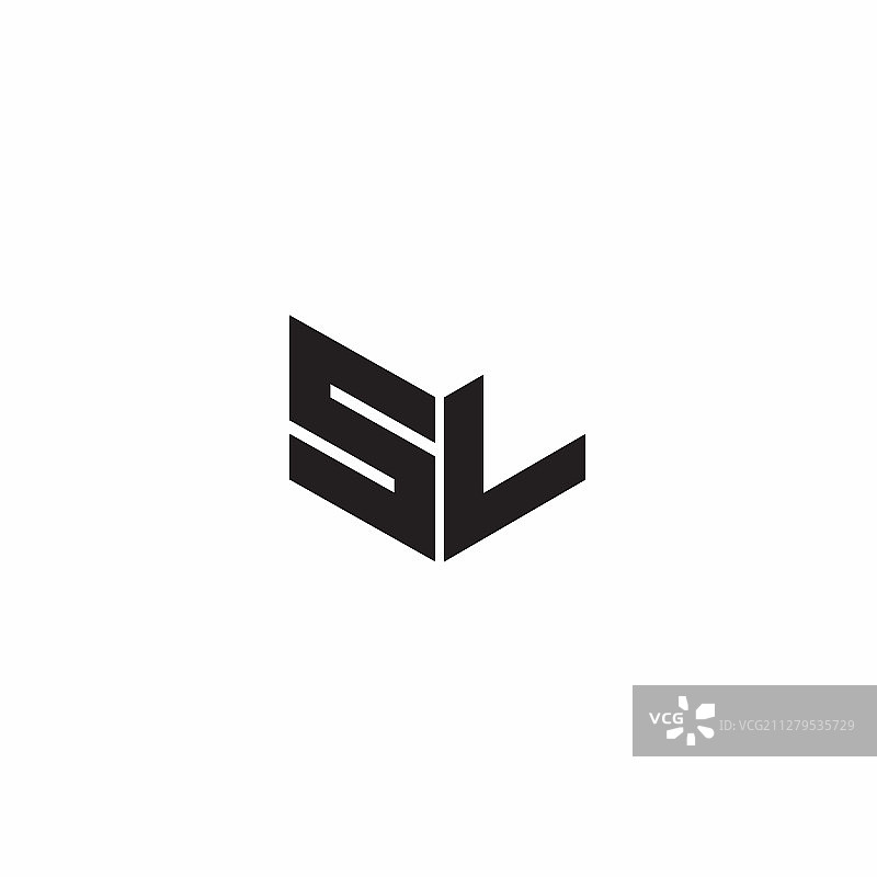 徽标字母组合最初的设计模板图片素材