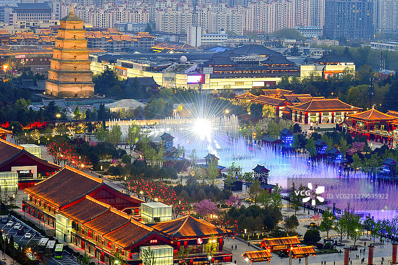 西安雁塔故事图片素材