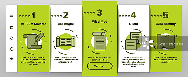 羊皮纸登录图标集图片素材