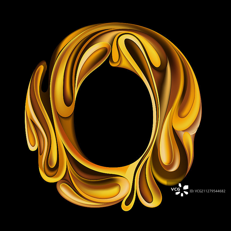 金色数字0，节日元素图片素材