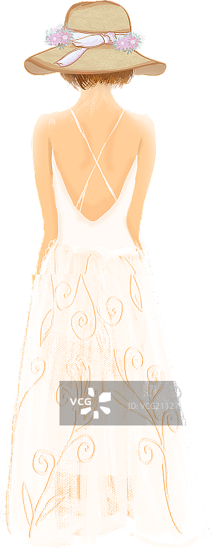 少女女孩插画元素图片素材